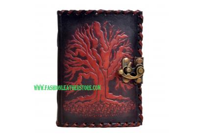 Handmade Genuine Celtic Tree Of Life Leather Journal Antique Diary